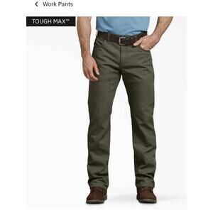 Dickies Mens Regular Fit Flex Duck Carpenter Size 38X30 Stretch Stonewash Moss